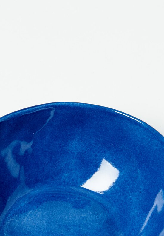 Bertozzi Handmade Porcelain Fruit Bowl Blu Medio	