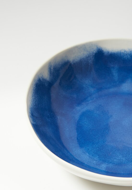 Bertozzi Interior Painted Shallow Soup Bowl in Blu	