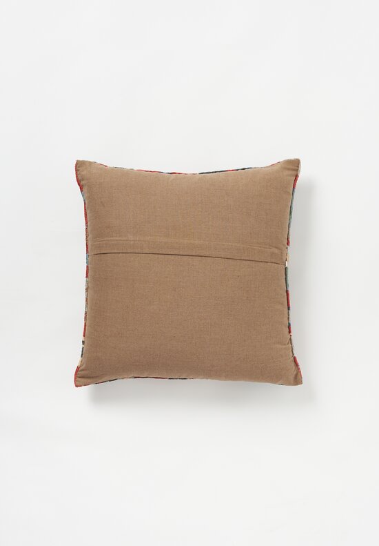 Tibet Home Hand Knotted & Woven Square Pillow in Cloud Red II	