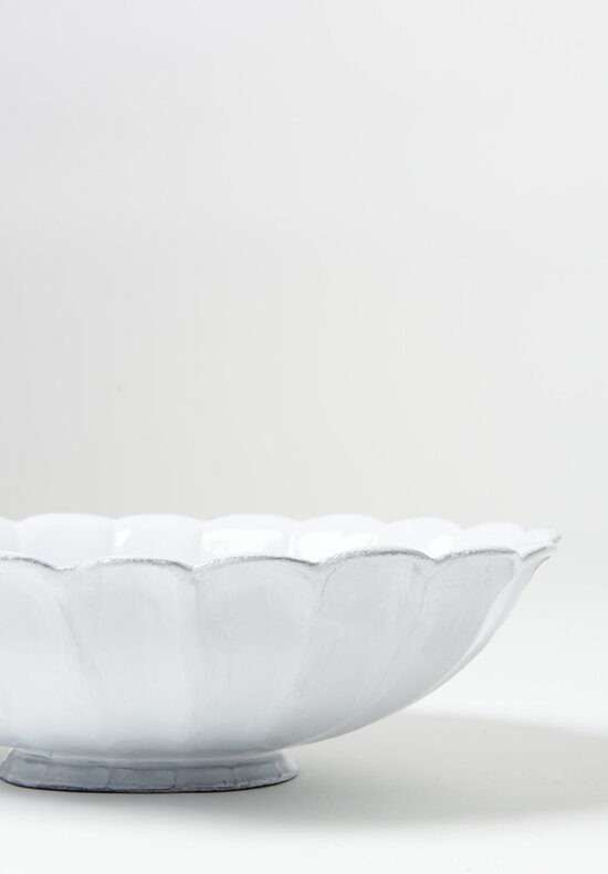 Astier de Villatte Large Platter on Low Stand in White	