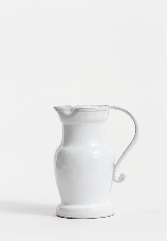 Astier de Villatte Small Colbert Pitcher in White	