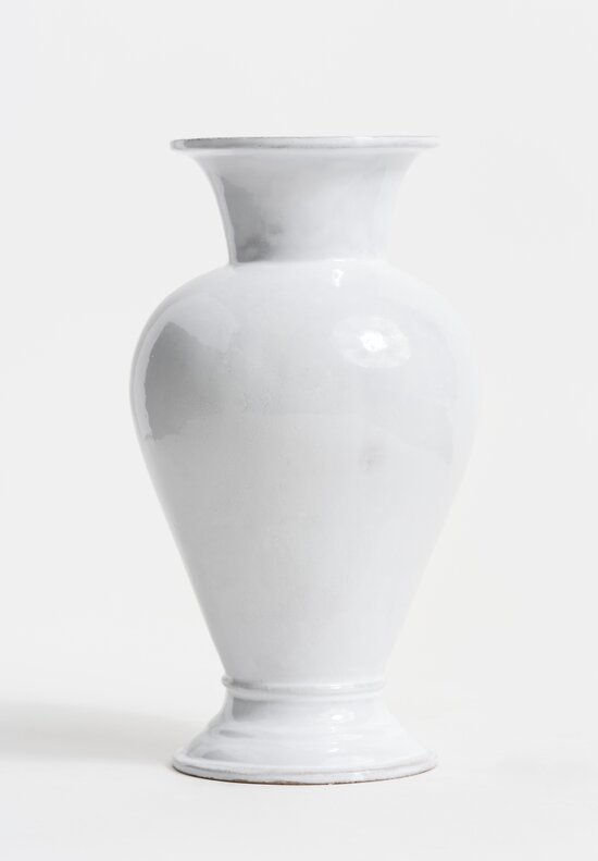 Astier de Villatte ''Colbert'' Wide Mouthed Vase in White