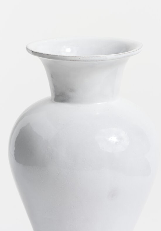 Astier de Villatte ''Colbert'' Wide Mouthed Vase in White