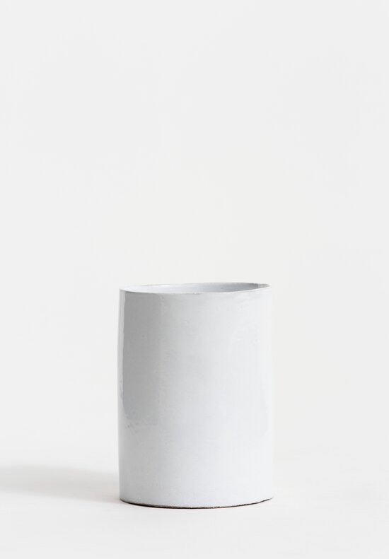 Astier de Villatte Rien Small Tube Vase in White