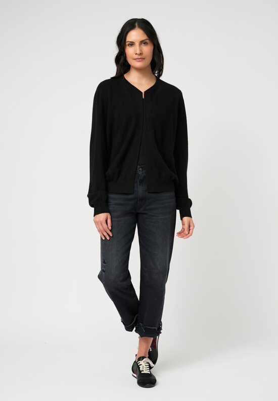 Frenckenberger Cashmere Mini Bomber in Black