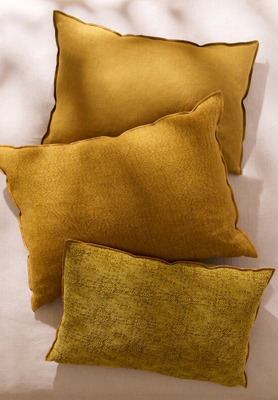 Maison de Vacances Stone Washed Jacquard Pillow Kilim Ocre	