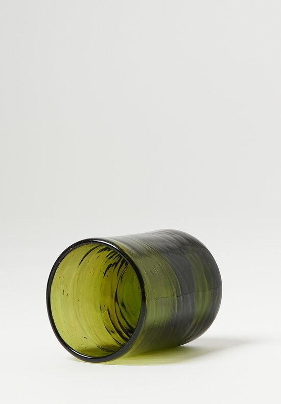 La Soufflerie Handblown Murano Moyen Glass in Olive Green	
