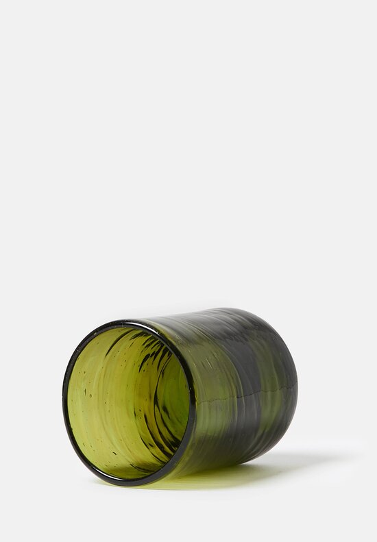 La Soufflerie Handblown Murano Moyen Glass in Olive Green	