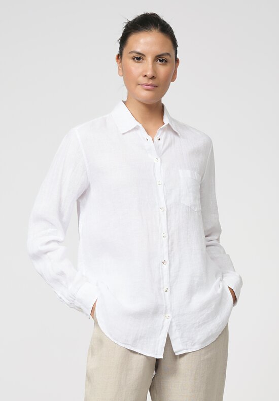 Antonelli Linen ''Bombay'' Shirt in White	