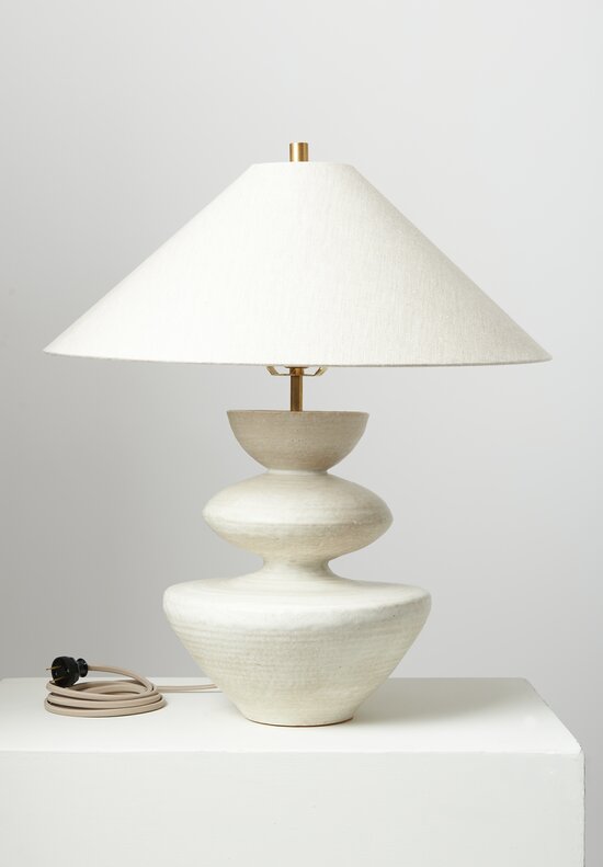 Danny Kaplan Janus Lamp Stone in White