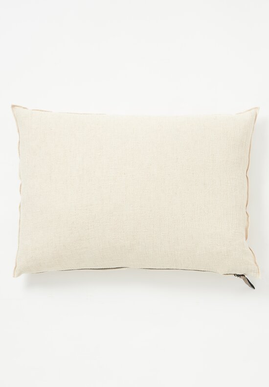 Maison de Vacances Large Washed Linen Crepon Pillow Fior di Latte	