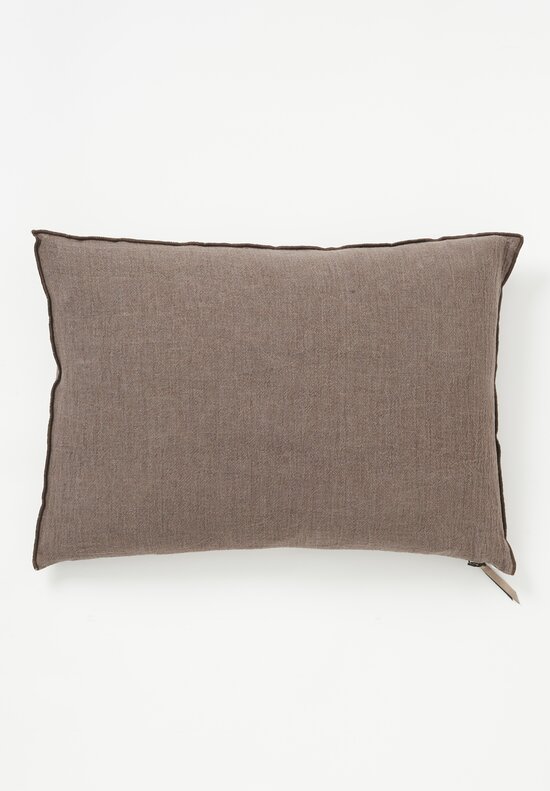 Maison de Vacances Large Washed Linen Crepon Pillow Ecorce	