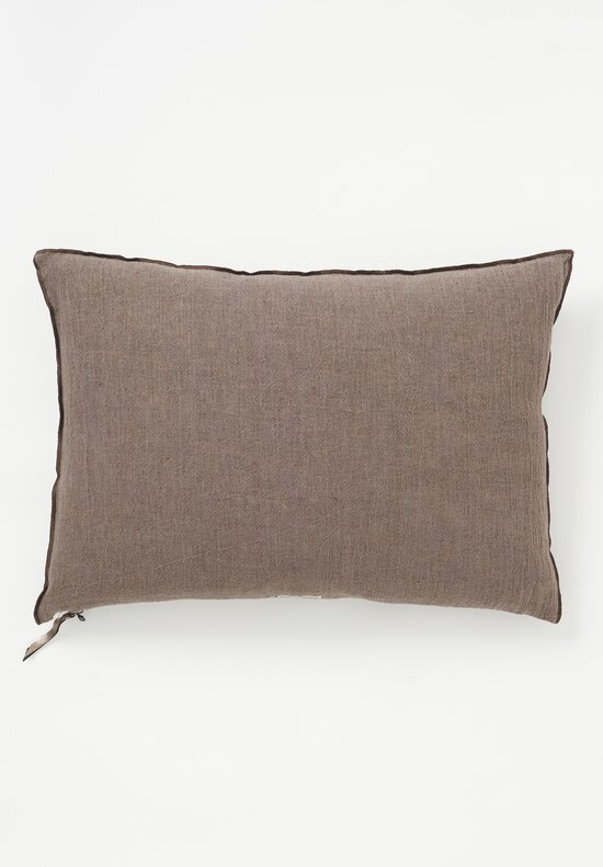 Maison de Vacances Large Washed Linen Crepon Pillow Ecorce	