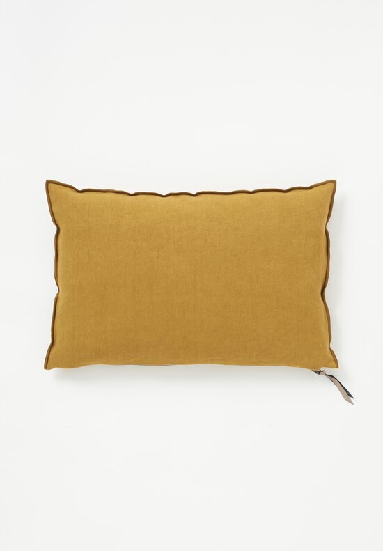 Maison de Vacances Stone Washed Linen Pillow Ocre/Bourdon Ocre	