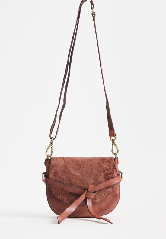 Campomaggi Simple Knot Crossbody Bag in Cognac Brown	