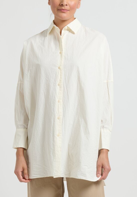 Casey Casey Long Sleeve ''Ode'' Shirt in Natural	