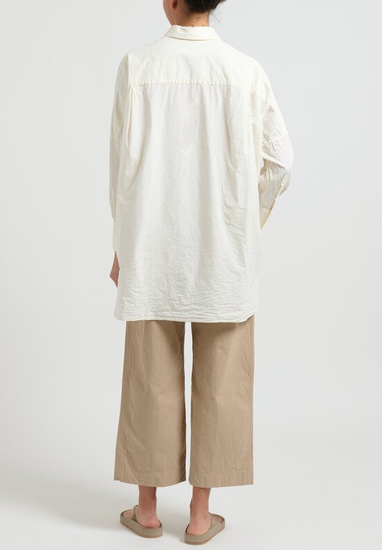 Casey Casey Long Sleeve ''Ode'' Shirt in Natural	