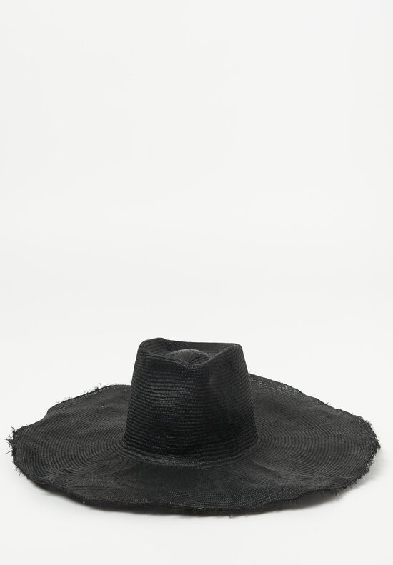 Reinhard Plank Nana Big Parasisol Straw Hat in Black	