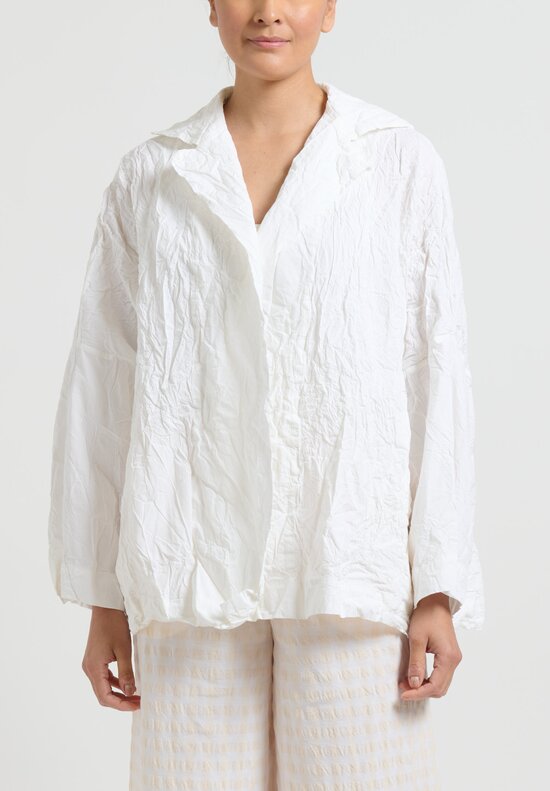 Daniela Gregis Washed Cotton ''Randa Largo'' Jacket in White	