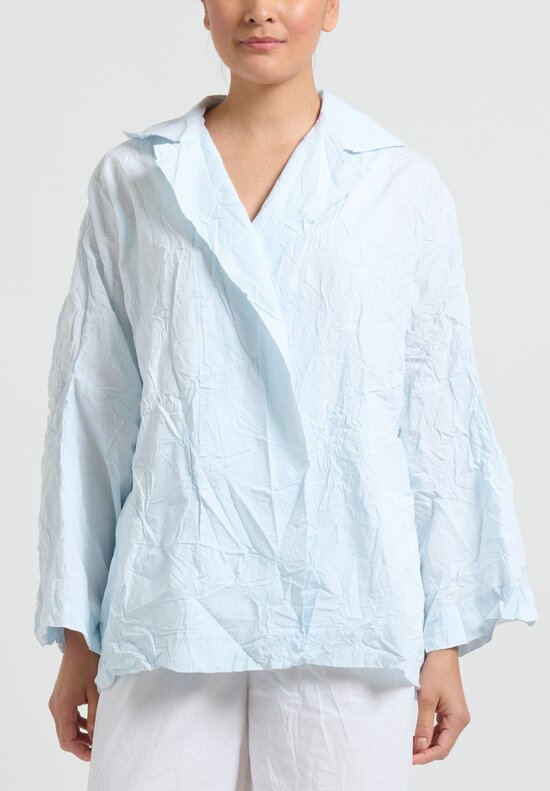 Daniela Gregis Washed Cotton ''Randa Largo'' Jacket in Azzurro Blue	