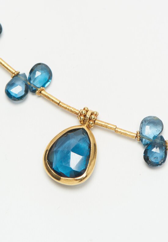 Greig Porter 18k, London Blue Topaz Necklace	