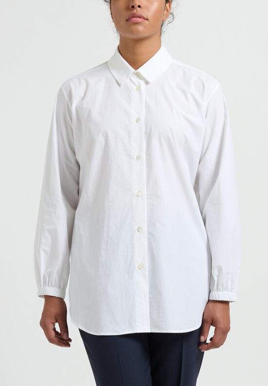 Sara Lanzi Cotton Poplin Shirt in White 