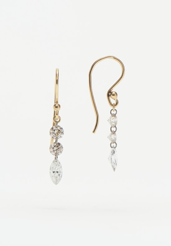 Tap By Todd Pownell 18k, Platinum and Diamond Drop Earrings	