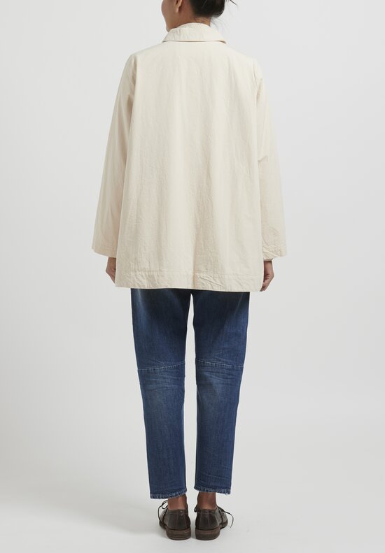 Casey Casey Paper Cotton ''Soleil'' Jacket in Ivory White	