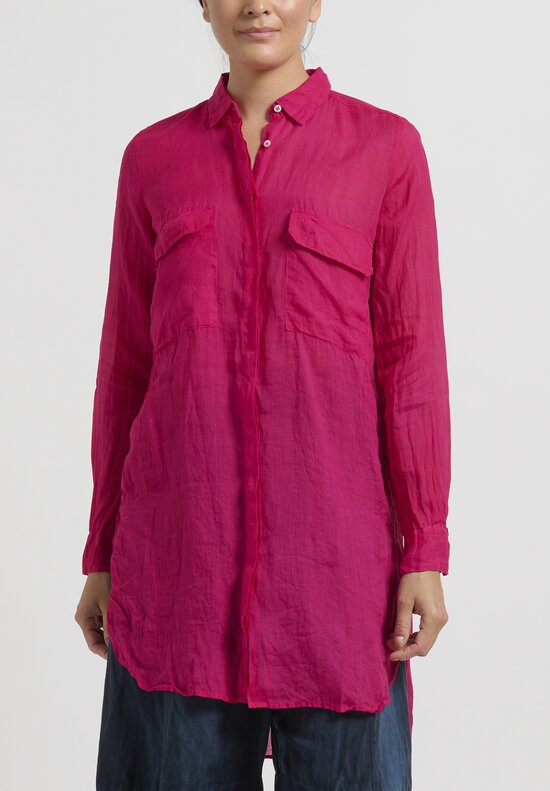Gilda Midani Linen Long ''Blind'' Tunic in Pink	