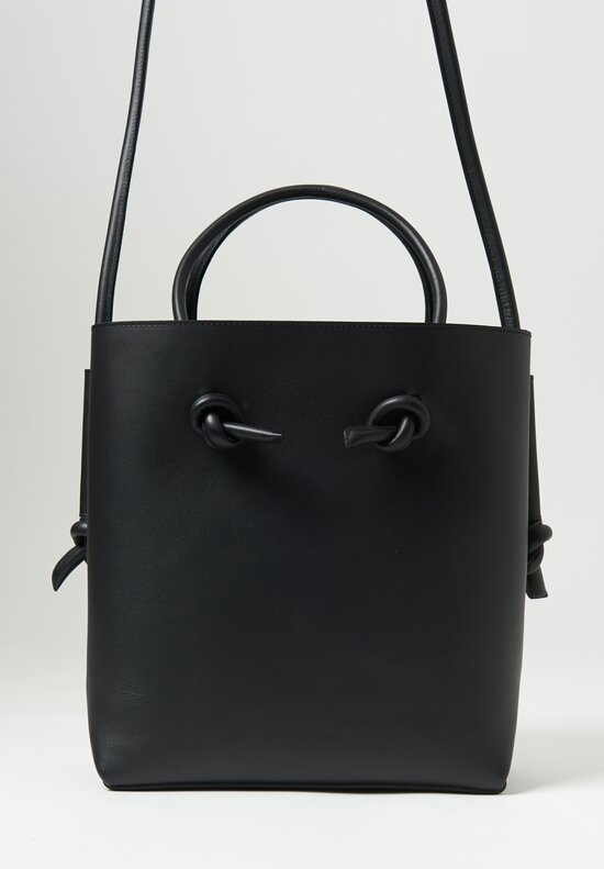 Marsell Leather Noda Hand Bag Black	