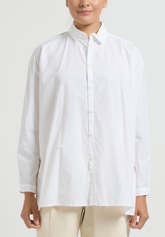 toogood Cotton Poplin ''Draughtsman'' Shirt in Chalk White	