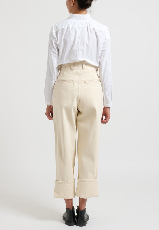 toogood Organic Denim Pleated ''Tailor'' Jeans in Raw Natural	