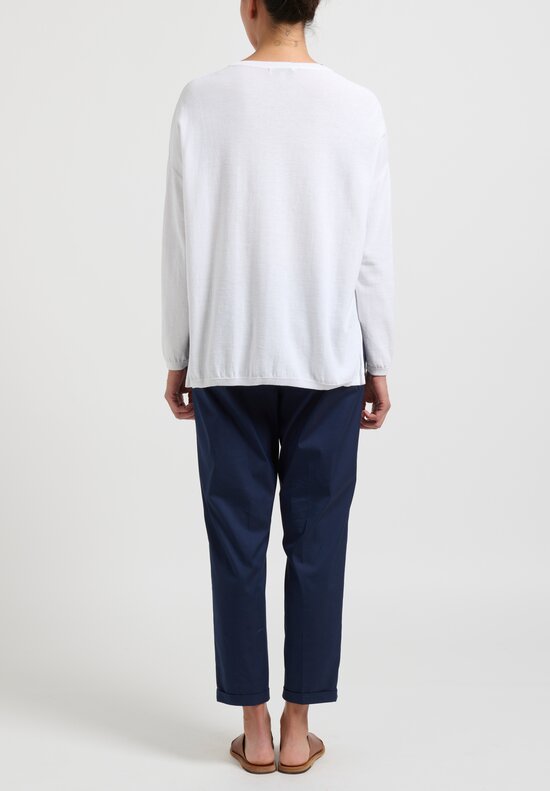 Antonelli V-Neck ''Malatesta'' Sweater in White	