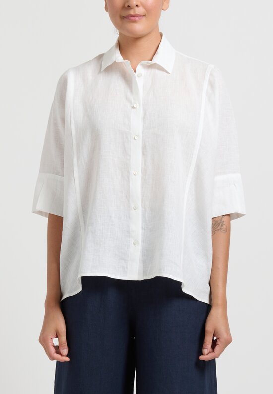 Antonelli Linen ''Dourbes'' Shirt in White	