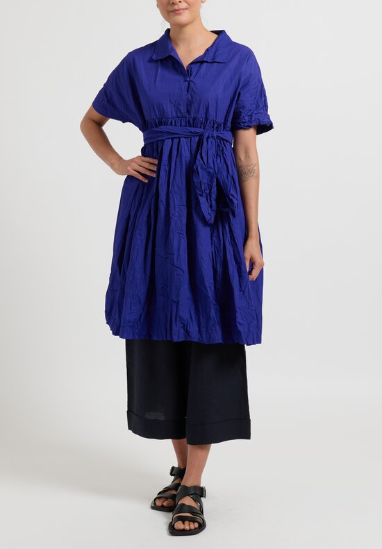 Daniela Gregis Washed Cotton Aria Mirta Dress in Blue