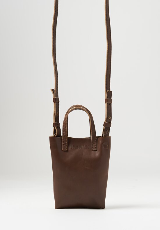 Uma Wang Leather Small Shoulder Bag in Brown	