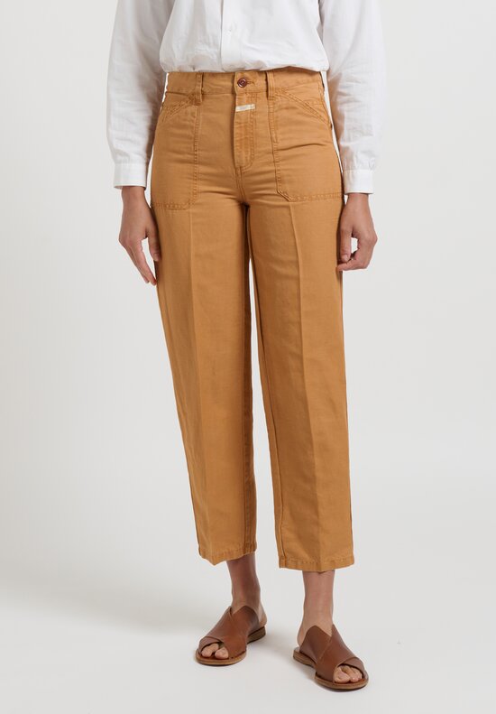 Closed Linen & Cotton Abe Pants in Brown