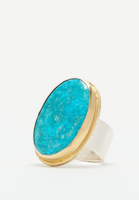 Greig Porter 18k & Sterling, Kingman Turquoise Ring