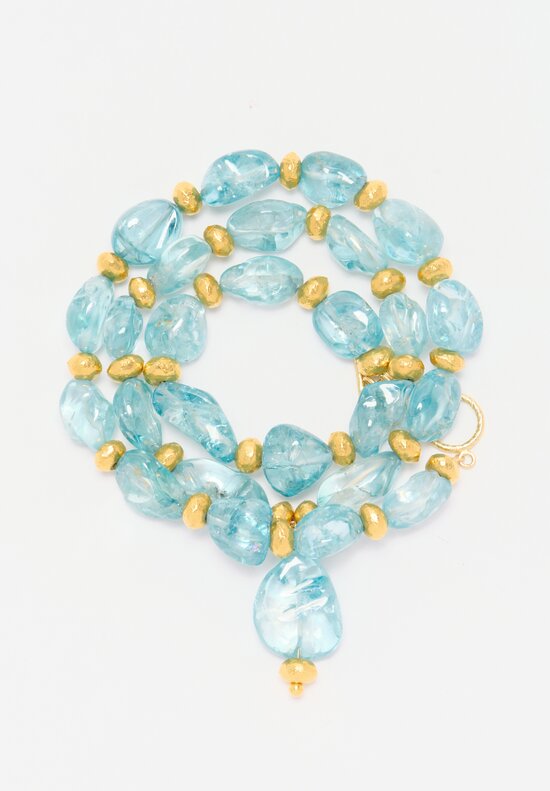 Greig Porter 18k, Blue Zircon Necklace	