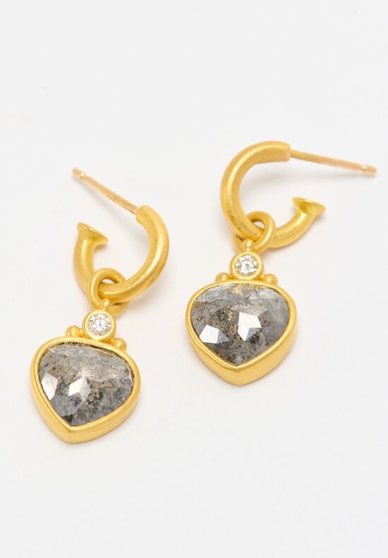 Denise Betesh 22k, Rosecut Diamond Earrings	