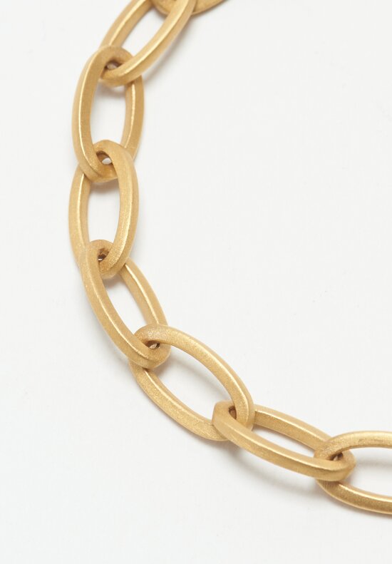 Denise Betesh 22k, Handmade Oval Flat Link Bracelet	