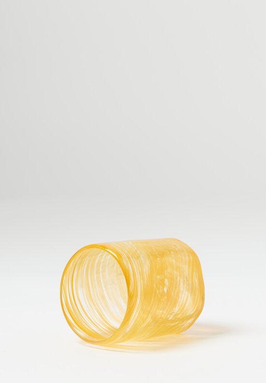Studio Xaquixe Medium Handblown Glass in Saffron Yellow	
