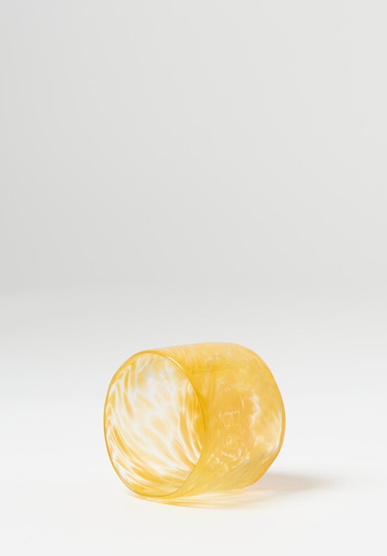 Studio Xaquixe Small Handblown Glass in Saffron Yellow	