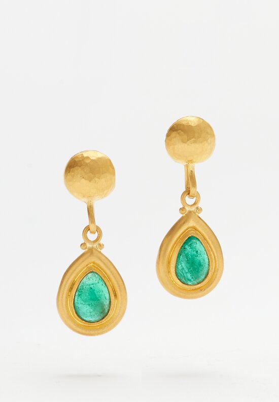 Lika Behar 22k, Emerald ''Delphi'' Earrings	