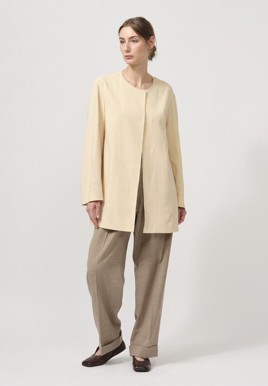 The Row Wool & Silk ''Alani'' Jacket in Oatmeal	