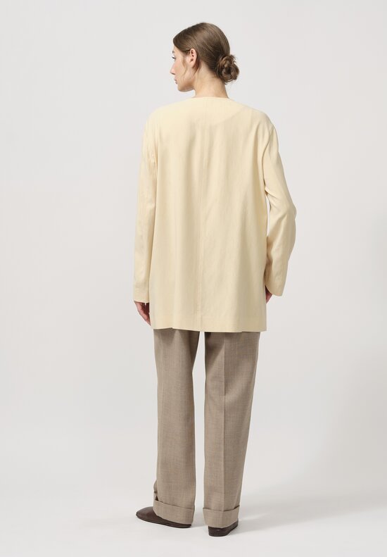 The Row Wool & Silk ''Alani'' Jacket in Oatmeal	