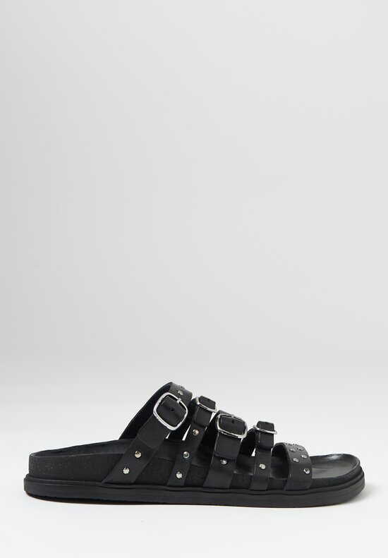 Brador Leather ''Lisbon'' Sandal in Black	