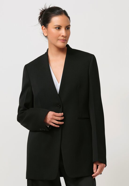 Jil Sander Wool Tailored Blazer in Black	