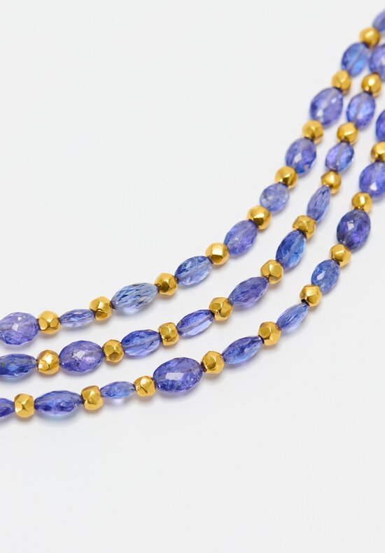 Greig Porter 18K Tanzanite 3 Strand Necklace