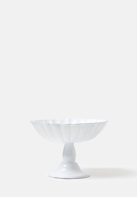 Astier de Villatte Large Peggy Bowl on Stand White	